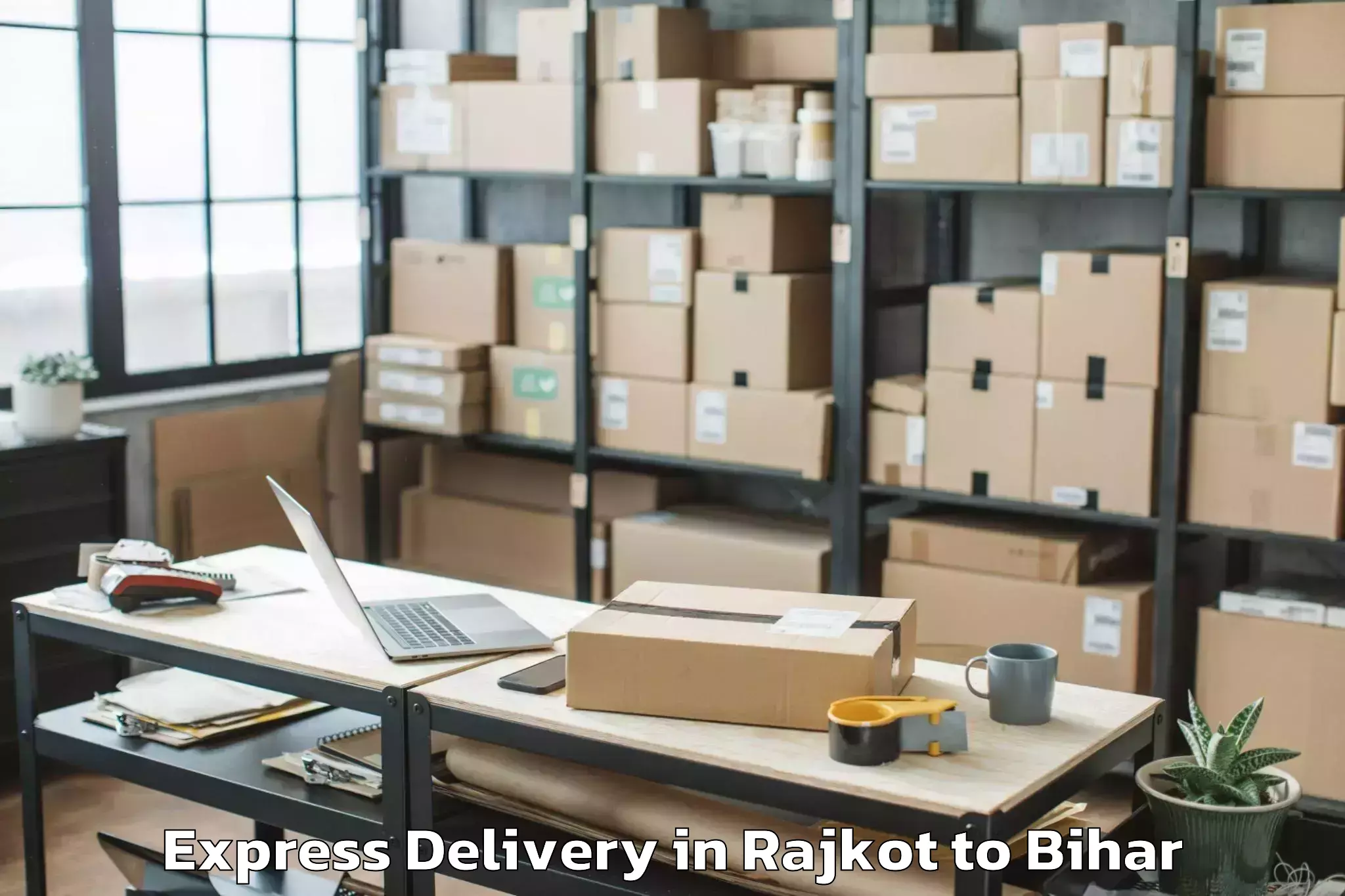 Top Rajkot to Bhitaha Express Delivery Available